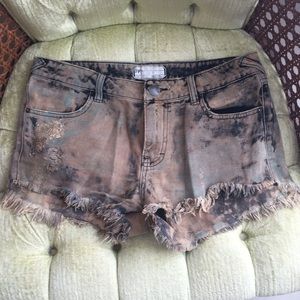 Acid wash Free People shorts